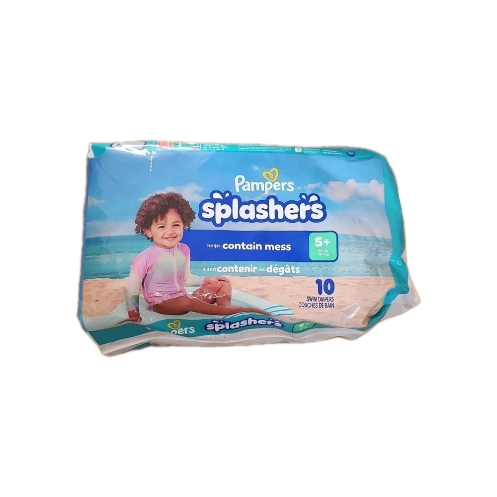 Pampers Splashers Disposable Swim Pants Diapers L 31 lbs 10 count Brand New